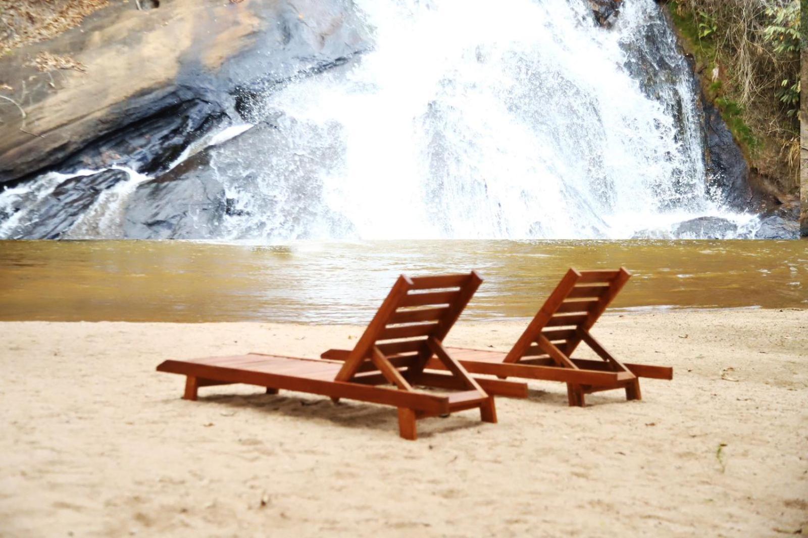 Casa De Campo Banheira, Lareira E Cachoeira Công viên tiểu bang Pedra Azul Ngoại thất bức ảnh